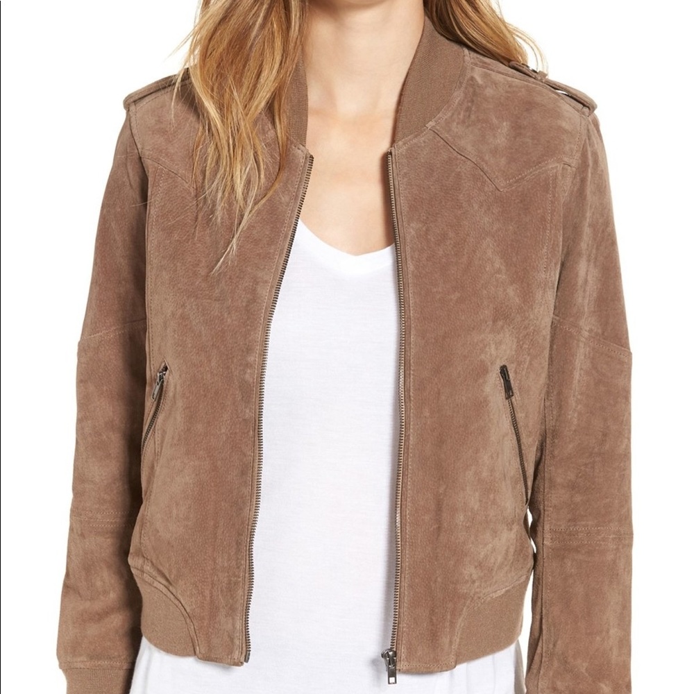 Blank NYC Suede Bomber Jacket
